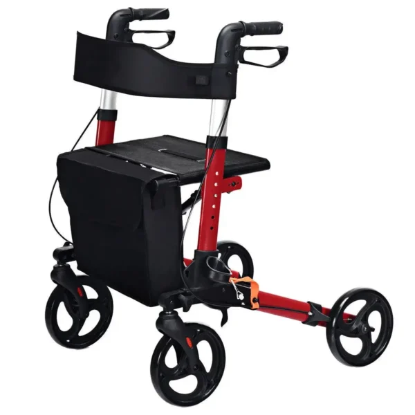Senior High Quality Aluminium Durable Adjustable Adult Rollator Walker For Elderly - Image 2