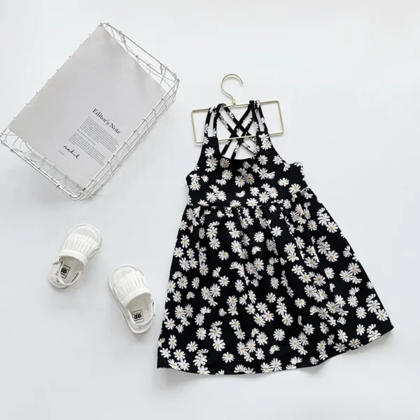 Girls Casual Dresses Little Daisy Printed Slip Sleeveless Dress Kids Dresses for Girls 2 To 6 Years Flower Girl Dresses Weddings - Image 2