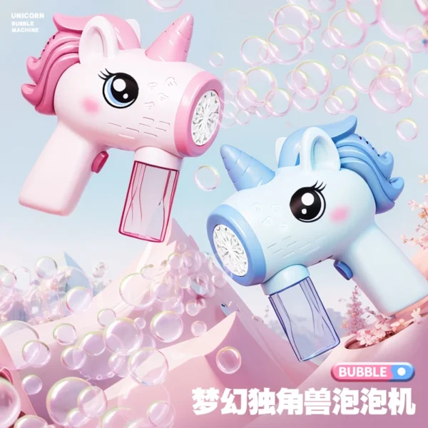 2025 Children Bubble Gun Toy UnicornFully Automatic Bubble Machine Bubbles Gun Outdoor Game Fantasy Toy for Boys Girls Gifts - Image 3