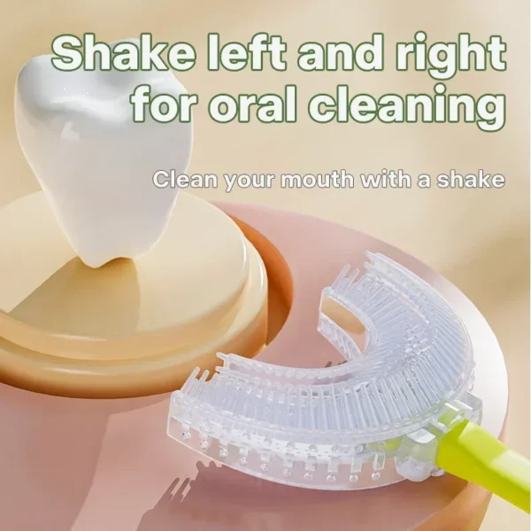 Baby Toothbrush Children 360 Degree U-shaped Children's Teeth Oral Care Cleaning Brush Soft Silicone Toothbrush Baby Items 2-12Y - Image 6