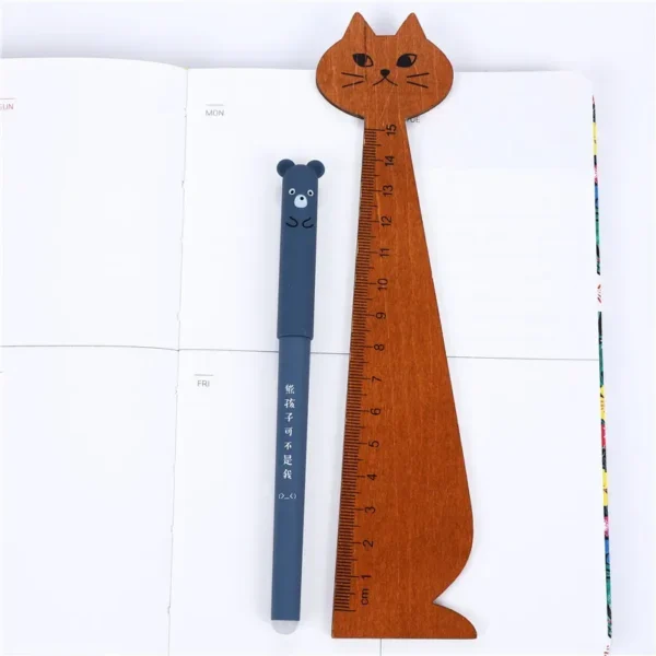 4 Pcs/Set Kawaii Pig Bear Cat Mouse Erasable Gel Pen School Office Supplies Stationery Gift 0.35mm Blue Black Ink - Image 5