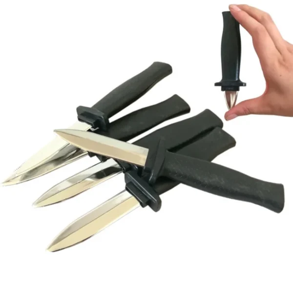 Halloween Trick People Simulation Dagger Funny Props Touching People Telescopic Bayonet Sliding Leaf Prank Child Toy Gadget - Image 3