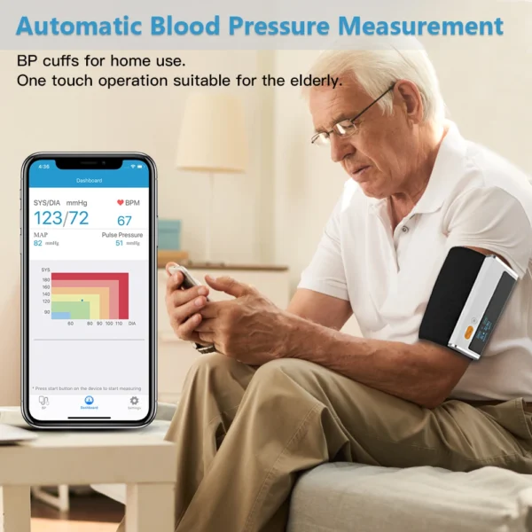 Checkme BP2 Upper Arm Digital Sphygmomanometer Medical Device Ecg Blood Pressure with IOS and Android APP Bp Machine - Image 3