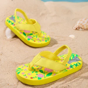 Children's flip-flops for summer wear, ins soft sole anti-slip beach sandals with thick soles