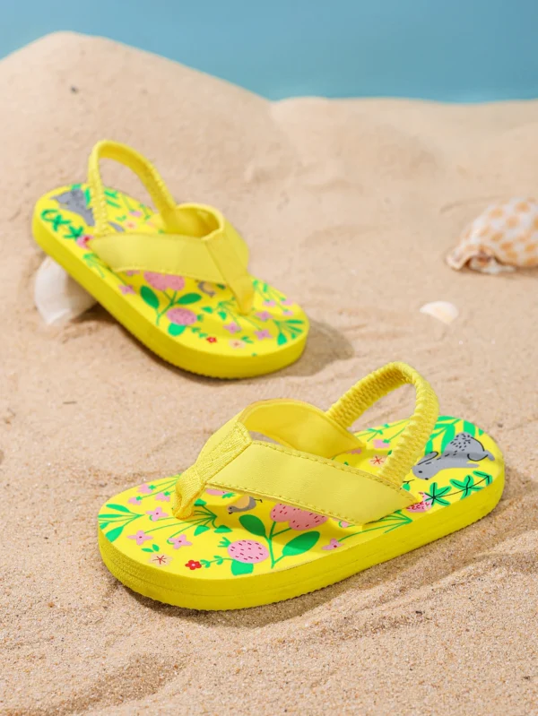 Children's flip-flops for summer wear, ins soft sole anti-slip beach sandals with thick soles