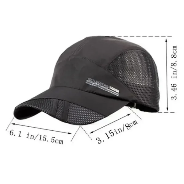 Adjustable Quick Dry Braethable Hat Running Baseball Summer Mesh Cap Visor Sports Cool Fashion Hot Outdoor Popular Men Women - Image 5