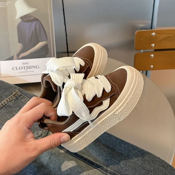Children's striped canvas shoes Performance shoes for boys toddler girls platform shoes tennis Spring and autumn - Image 2