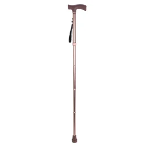 Blind Walking Stick Alloy Foldable Elderly Safety Walking Stick Blind Cane Crutch Bronze Adjustable Length Walking Stick