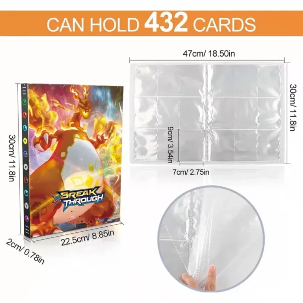 Protector Collection Card Album Charizard 432/240 Protect Card Cartoon Album Book Anime Game Cards Holder Binder Folder Toy Gift - Image 4