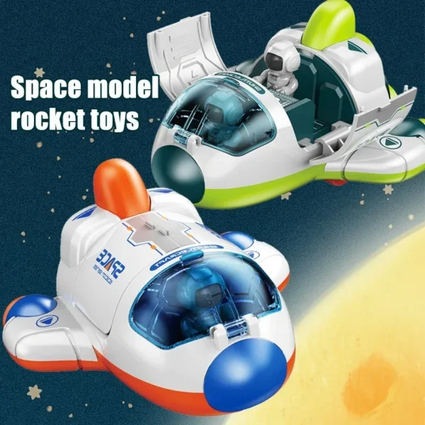 Children Puzzle Space Toy Car Simulation Model Astronaut Rocket Spaceship Series Toy Car for Boys Gift - Image 3