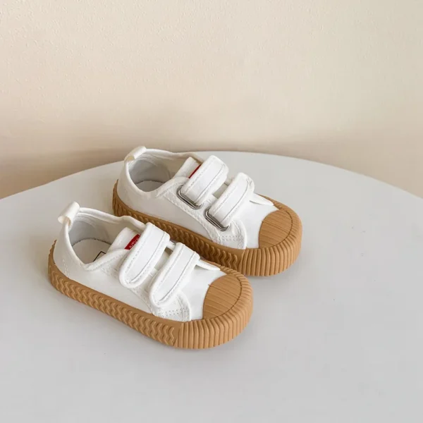 Children Canvas Shoes for Boys and Girls Spring Autumn Hook and Loop Shoes Soft Bottom Breathable Toddler Baby Biscuit Shoes - Image 6