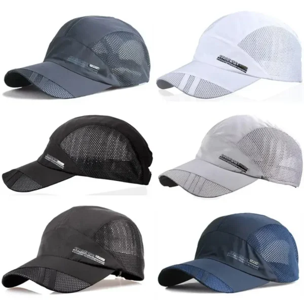 Adjustable Quick Dry Braethable Hat Running Baseball Summer Mesh Cap Visor Sports Cool Fashion Hot Outdoor Popular Men Women - Image 2