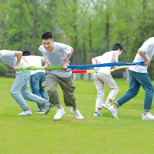 Team Building Games Outdoor Elastic Fleece Cooperative Stretchy Band Integrations Challenges Fun For Children And Adults - Image 3