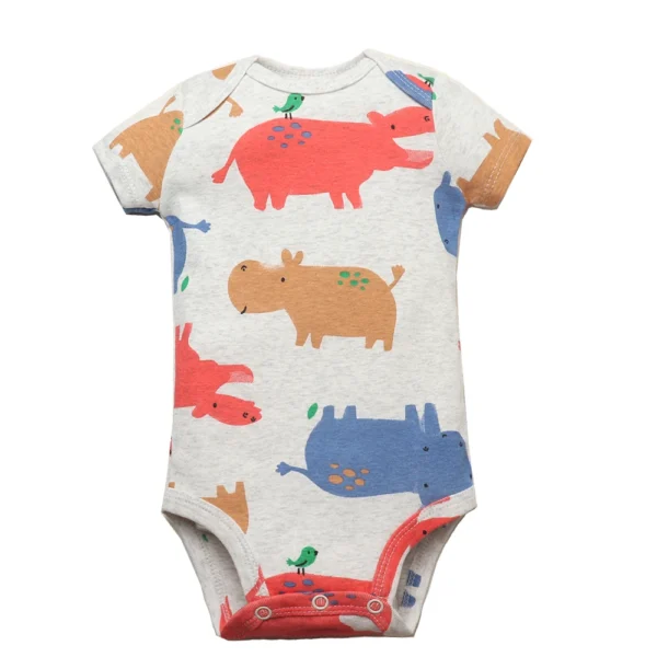 5PCS/Lot Baby Boys Girls Bodysuits 100% Cotton Short Sleeves Kids Clothes 6-24 Month Newborn Baby Clothing bebe Jumpsuit - Image 5