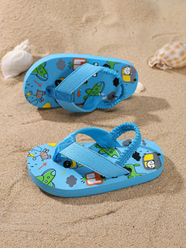 Children's flip-flops for summer wear, ins soft sole anti-slip beach sandals with thick soles