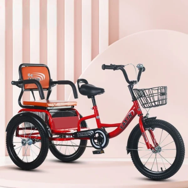 2023 New 3-9 Year Old Children's Tricycle Safety Bicycle Trike Twin Toy Double Baby Stroller Carriage Dropshipping - Image 2