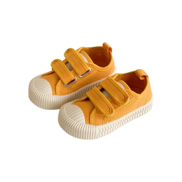 Children Canvas Shoes for Boys and Girls Spring Autumn Hook and Loop Shoes Soft Bottom Breathable Toddler Baby Biscuit Shoes - Image 5