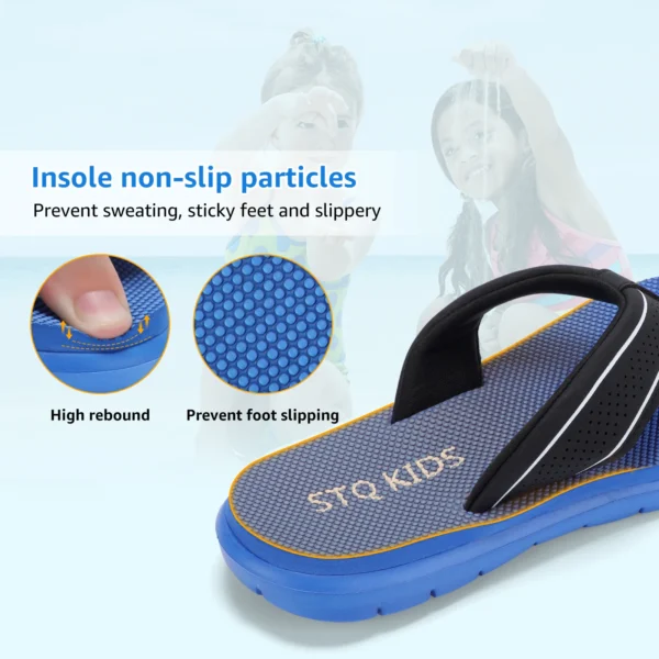 STQ KIDS Kids Flip Flops Boys Girls Unisex Summer Beach Outdoor Indoor Non Slip Sandals - Image 4