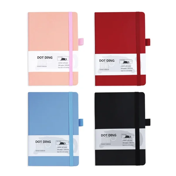 Dot DingDot Matrix Notebook Business Notepad AdvancedpuLeather Simple Student Journal Book - Image 4