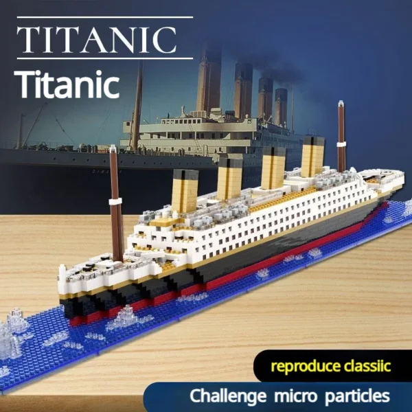 Titanic Micro Mini Building Blocks Assembly Toy Cruise Ship Brick Model DIY Toys Boat Kids Kit Educational Toy Gift