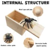 Trick Spider Funny Scare Box Wooden Hidden Box Quality Prank Wooden Scare Box Fun Game Prank Trick Friend Office Toys - Image 6
