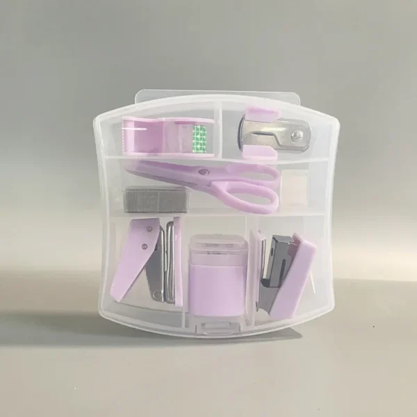 Makaron Mini School Office Supply Kits, Includes Stapler,Scissors, Staple Remover, Staples, Tape Dispenser - Image 4