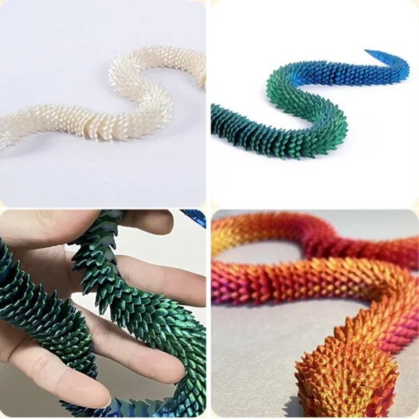 3D Printed Snake Movable Joint Fidget Toy Figurine Simulation Snake Office Desktop Ornament 2025 New Year Gifts Crafts Gift - Image 6