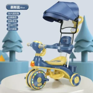 Children's Tricycle 1-6 Years Old Children's Pedal Scooter Baby Handcart Sliding Scooter Music Lightweight Children's Stroller