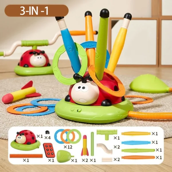 Ladybug Sport Entertainment Game Toy Multifunction Rope Skipping Machine Ferrule Jump Rocket Launcher Outdoor Educational - Image 4