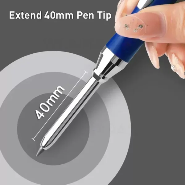 5 Colors 40mm Long Head Carpenter Mechanical Pencil Deep Hole Marker Pencil for Woodworking Construction Home Improvement - Image 2