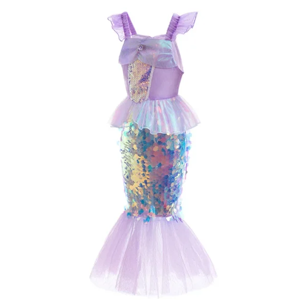 3-10 Years Mermaid Ariel Charm Princess Dress Cosplay Costumes For Kids Girl Mermaid Birthday Party Dress Halloween Clothing - Image 3