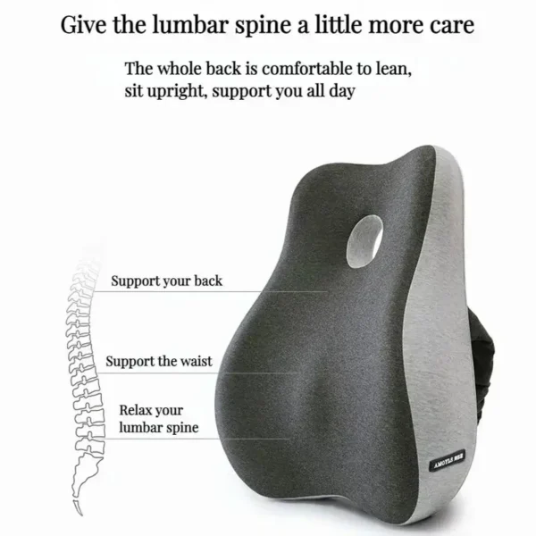 Memory Foam Office Chair Cushion Car Seat Support Waist Pillow Massage Lumbar Orthopedic Pillow Buttock Coccyx Cushion Back Pads - Image 5