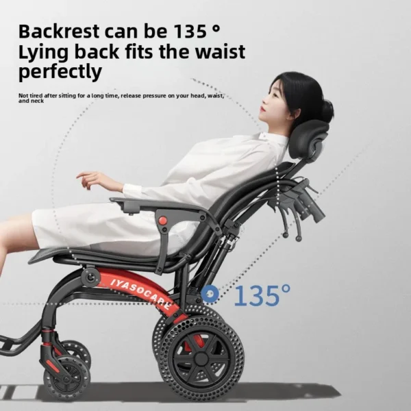 YYSK high-end series soft wheelchair lightweight and portable manual wheelchair for travel the elderly - Image 3
