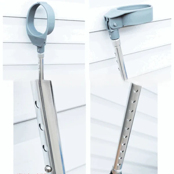 Lightweight Adjustable Forearm Crutches - Ergonomic Height-Control Arm Support with Non-Slip Handle for Mobility Assistance - Image 5