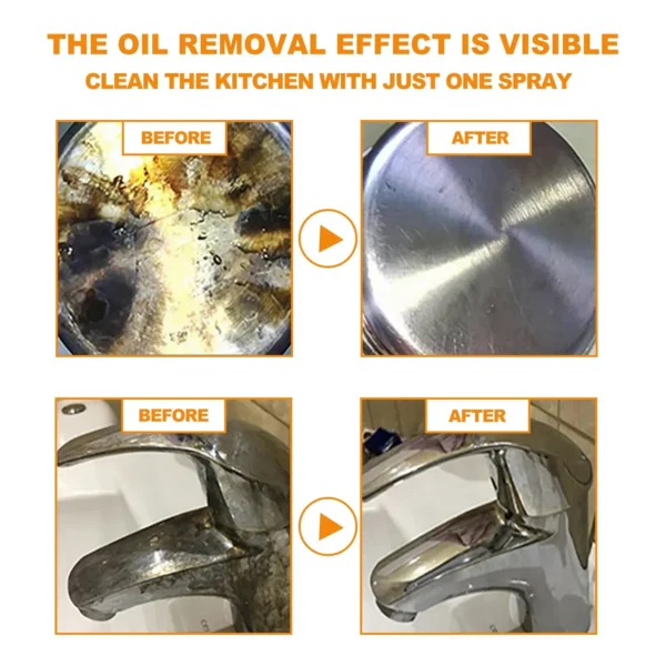 Kitchen Foam Grease Spray Grill Oven Dirt Oil Cleaning Stove Degreasing Bubble Cleaner Rinse Free Household Degreasing Detergent - Image 4