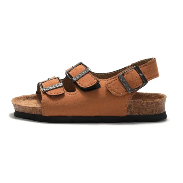 2025 Trend Beach Korean Wrap Heel Shoes Spring Summer Children Boys Girls Cork Sandals Flip-flops - Image 6