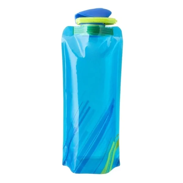 Foldable Water Bottles Reusable Flexible Travel Bottle Plastic Pouch Soft Flask Water Bag With Carabiner Clip - Image 5