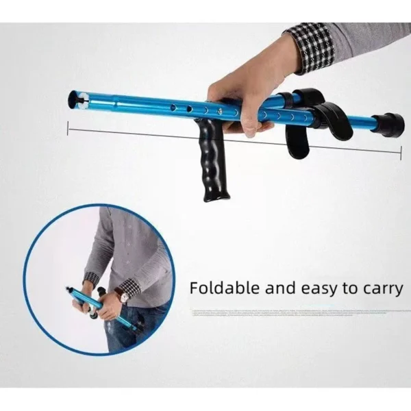 Aluminum Alloy Detachable Foldable Elbow Crutches Elderly Disabled Walking Stick Mobility Aid Adjustable Lightweight Crutches - Image 5