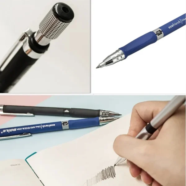 Mechanical Pencil Set 2.0mm with 2B Black/Colors Lead Refill for Writing Sketching Art Drawing Painting School Automatic Pencils - Image 2