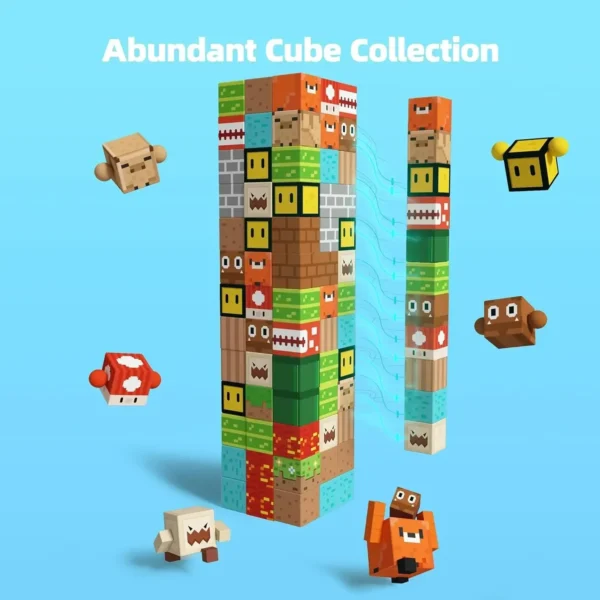 Magnetic Building Blocks Super Mario Toddler Toys for Boy Girl 3+ Build Magnet Cube STEM Game Sensory Christmas Gift for Kid Set - Image 4