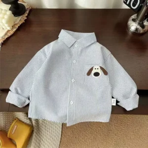 IENENS Kids Shirt Tops Clothes Child Spring Thin Shirts Toddler Infant Boy Long Sleeve Tees 1 2 3 4 Years Baby Shirt