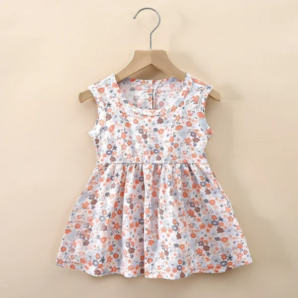Baby Girls Dress Sleeveless Cute Print Cartoon Kids Princess Dresses Cotton Children Sundress Clothes Girl Summer Beach Clothing - Image 2