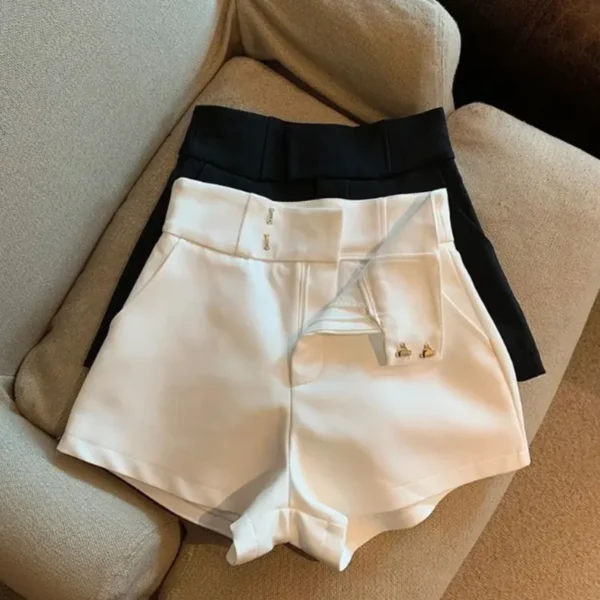 Women Shorts Mooyufon Black Shorts Women Harajuku Elegance High Waisted Shorts A Line Slim Casual Hot Girl Straight Pants Sexy - Image 3