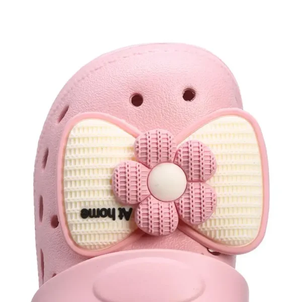 New Children's Slippers Summer Handmade DIY Cartoon Bow Sandals for Girl Flip Flops Non-Slip Garden Beach Shoes - Image 2