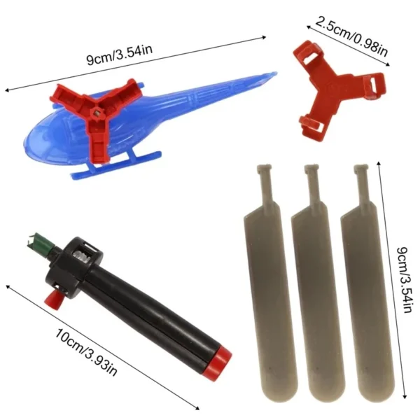 Kids Handle Cable Power Helicopter Cable Helicopter Outdoor Bamboo Dragonfly Fun Flying Toys Small Airplane Toy Color Random - Image 5