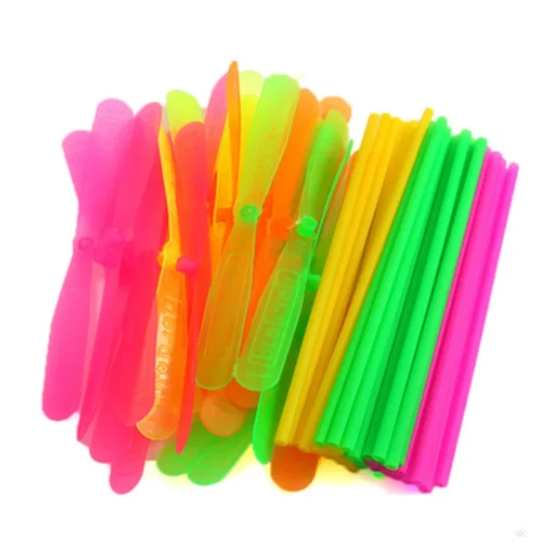 10/20pcs Novelty Plastic Bamboo Dragonfly Propeller Outdoor Classic Toy Kid Gift Rotating Flying Arrow Multicolor Random Color - Image 4