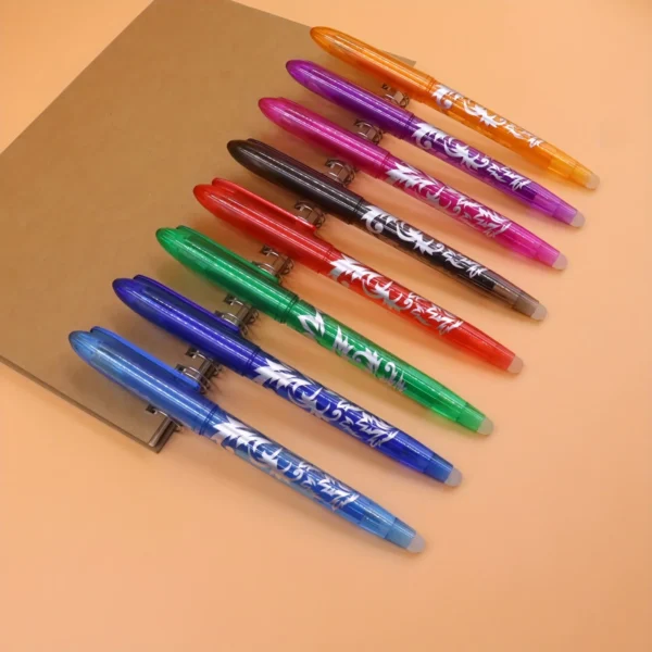 8/4pcs Multi-Color Erasable Gel Pen 0.5mm Tip Painting Writing Drawing School Black Blue Red Pink Orange Green Purple Light Blue - Image 4