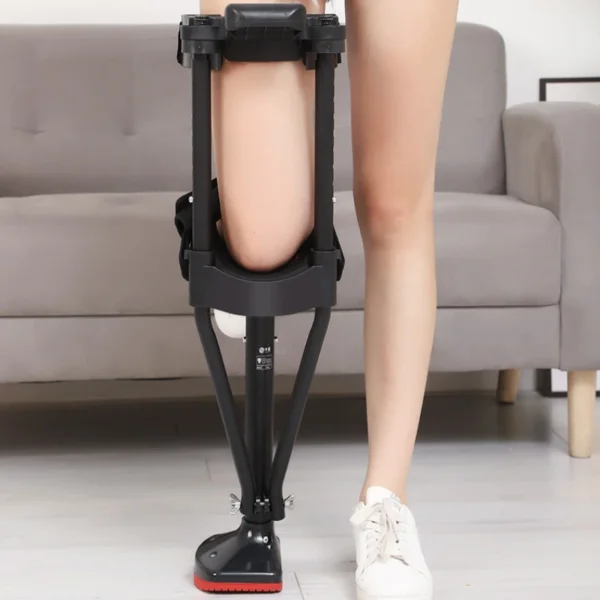 Telescopic Single Leg Walking Aid, Hands-Free Knee Crutch, Mobility Enhancer Stick, Adjustable Walker for Independent Movement - Image 2