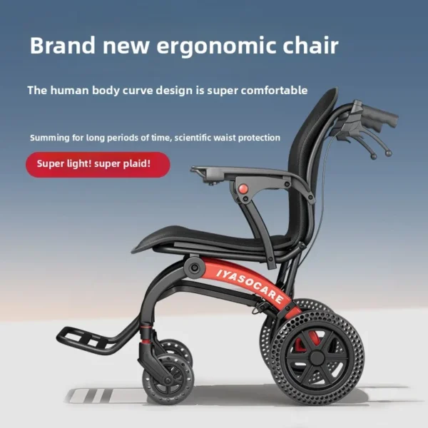 YYSK high-end series wheelchair lightweight and portable manual wheelchair for the elderly - Image 2