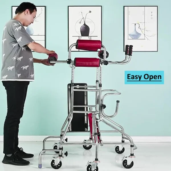 Wheelchair Inch Lightweight Andador Wheel Handicapped Wheeled Lightweight 4in Electronic Leg Medical Aluminum Rollator - Image 2